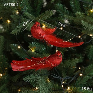 Ornamento Natalizio in Schiuma a Forma di Uccello con Piume di Pavone, Decorazione per Casa, Feste, Matrimoni ed Eventi, Fornitura per Villa, Regalo Premium - Product Image 6