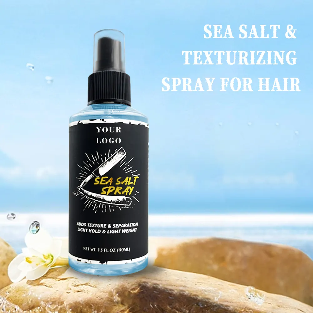Private Label mare sale Spray per capelli con media tenuta ad alta splendente mare sale Spray per gli uomini su misura formulazione