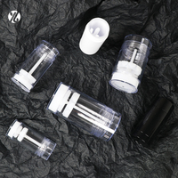Conteneur de déodorant en plastique AS personnalisé de 15 g, 30 g, 50 g, 75 g, blanc ou noir, avec mécanisme rotatif