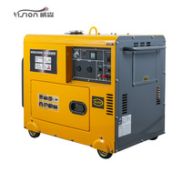Générateur diesel silencieux triphasé VISION DG6500LN 5KW avec démarrage électrique, option ATS portable