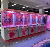 Machine de jeu de griffe d'arcade commerciale avec conception de grue de poupée de jouet de transparence et Machine de poupée de jeu d'amusement d'accepteur de facture
