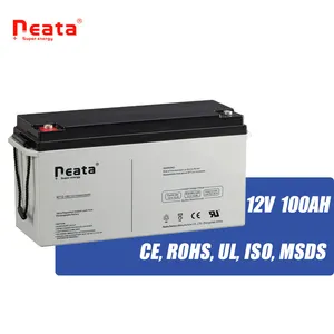 Batterie de Gel d'ups d'acide de plomb de la capacité élevée 12V 150ah 100ah de Cycle profond pour le stockage d'énergie d'inverseur de système solaire