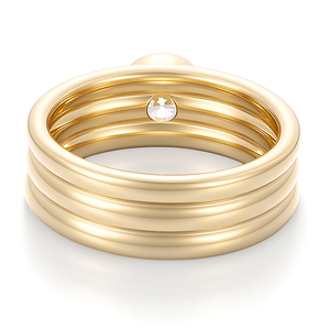 Anillo de Boda para Hombre de Oro Amarillo de 18k, Certificado IGI, Anillo de Diamantes CVD Personalizado, Diseño Original e Innovador de PROVENC, Anillo de <span class=keywords><strong>Pareja</strong></span> Universal - Product Image 2