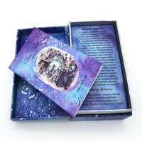 Boîte magnétique personnalisée de qualité supérieure avec votre propre conception recto verso impression de 78 cartes de tarot brillantes avec livre