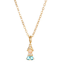 Collar con Colgante de Corazón y Piedra, Cadena de Cobre en Tono Dorado, Joyería de Moda para Mujer, Regalo