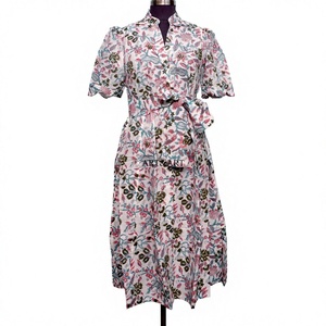 Vestido Casual de Verano para Mujer, de Algodón Premium, Suave, Dulce, Ecológico, de Longitud Midi, Diseño Occidental, Corte en A, Natural - Product Image 1