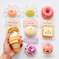 Jouet Squishy en Silicone Kawaii en Forme de Pain Grillé, à Remontée Lente, Anti-Stress, Jouets à Presser, Vente en Gros OEM, Cadeau Promotionnel