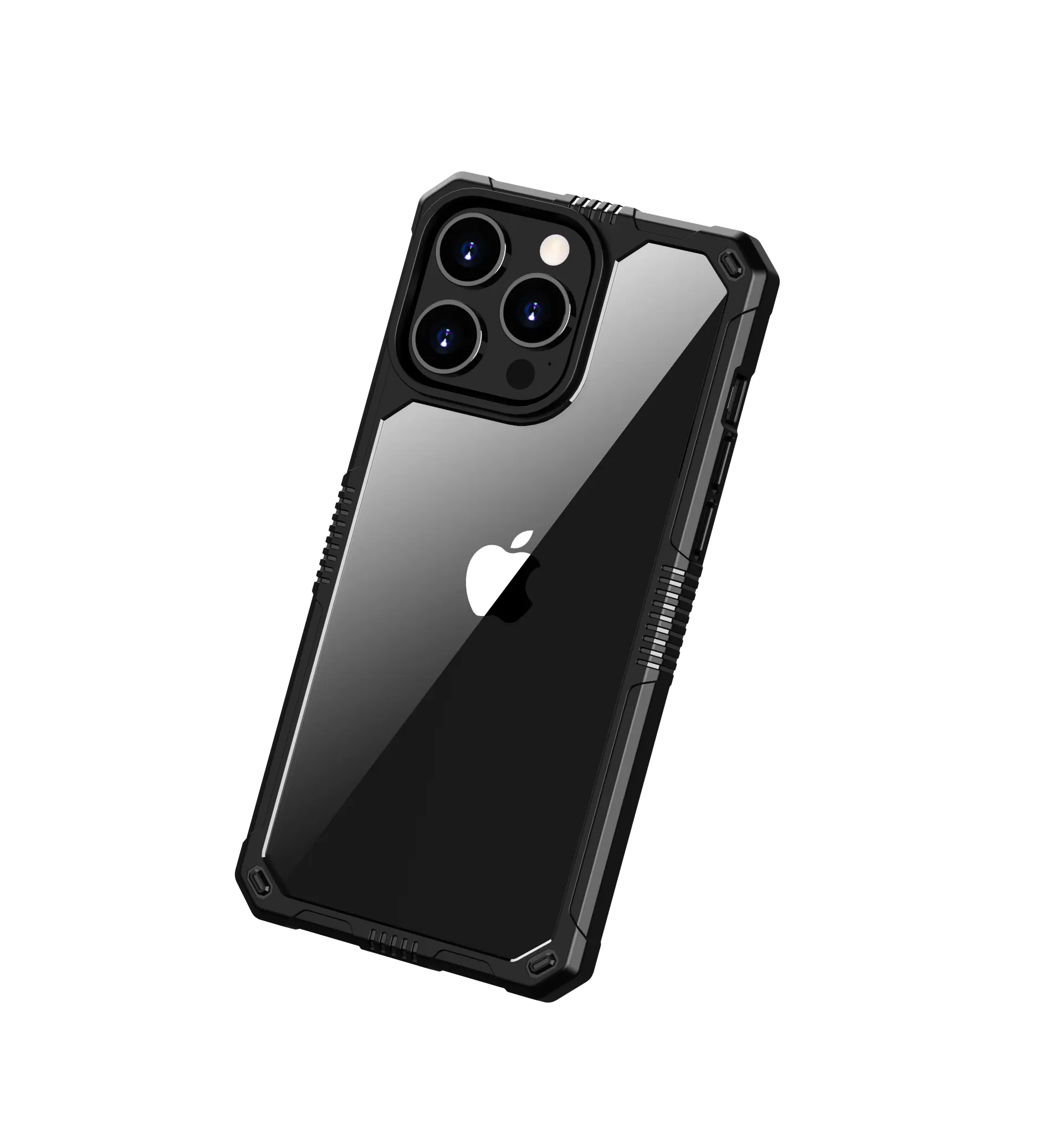 Casing ponsel tahan guncangan, casing ponsel PC TPU 2 in 1 tahan guncangan, desain sudut udara Anti geser untuk iPhone 15 Pro Max