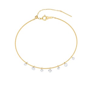 Bracelet classique en or blanc massif 14 carats avec diamant rond brillant de 0,8 ct cultivé en laboratoire |   Coupe Ronde Brillante Créée en Laboratoire - Product Image 1