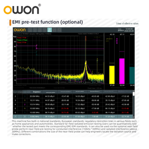 Analyseur à écran tactile OWON NSA1036P, écran LCD 10,4 pouces, plage de fréquences 9 kHz-3,6 GHz, 1 Hz RBW, garantie 1 an - Product Image 4