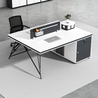 Ensemble de chaises de conférence commerciales modernes double face, mobilier de bureau minimaliste en bois, montage mural, assemblage facile, 2, 4, 6, 8 places