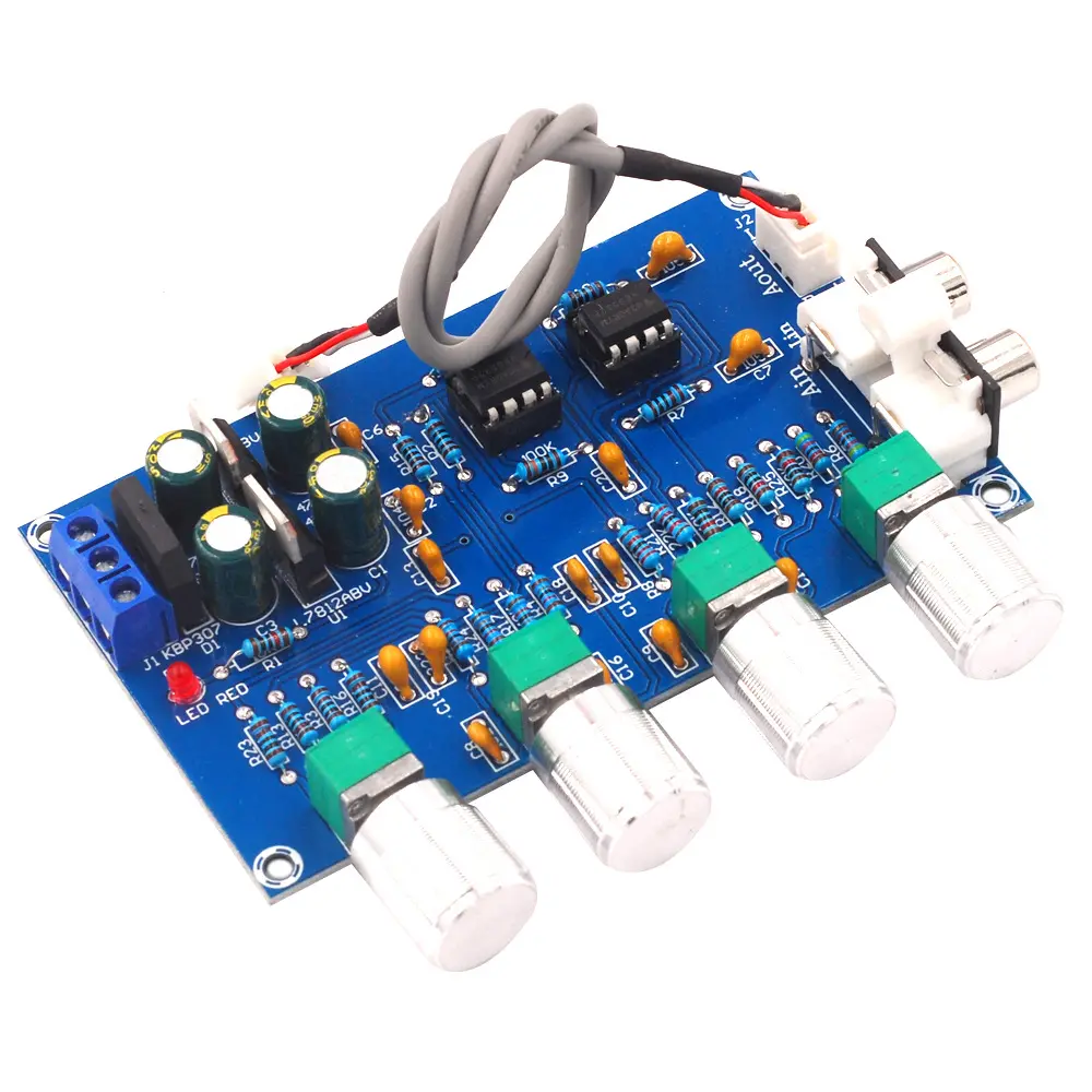 XH-M164 NE5532 Stereo Pre-amp Preamplifier Tone Board 4 Channels Amplifier Module 4CH CH Control Circuit Telephone Preamp