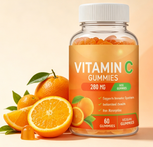Gummies de collagène à marque privée OEM, 60 pièces, 280 mg, saveur orange, sachet fruité, nutrition quotidienne pour adultes - Product Image 1