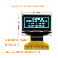 Layar OLED 0.96 INCI SPI I2C BIRU SSD1306 128X64