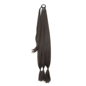 Extensiones de cola de caballo trenzada de una sola trama sintética de 32 pulgadas y 150g, <span class=keywords><strong>postizo</strong></span> largo <span class=keywords><strong>con</strong></span> lazo para el cabello - Product Image 2