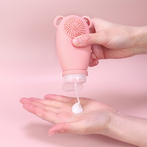 Eco-friendly Leakproof Refillable 100ml Silicone Cosmetic Travel Lotion Cream Dispenser Bottle Travel Kit Toiletries Bottles <b>Set</b> - Product Image 5