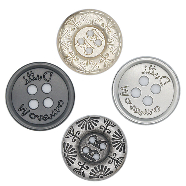 Factory  Overcoat Custom Logo Popular 4 Hole Metal Lady Sewing Buttons for Shirt