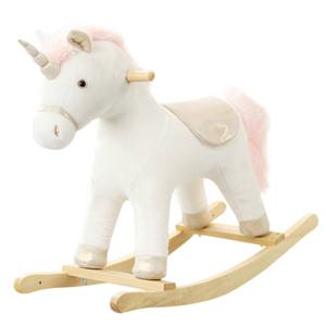 Caballo Balancín Infantil Blanco de Princesa, Juguete de Caballo, Regalo de Cumpleaños para Niñas, ¡Gran Venta! - Product Image 1
