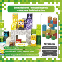 Vente flash - Blocs de construction en plastique magnétique de 2 cm, petits cubes, jouet éducatif STEM Montessori, puzzle pour Minecrafting