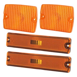 Luces de posición laterales y direccionales, juego de 4 piezas para Jeep Wrangler YJ 1987-1995, piezas de repuesto de ABS naranja - Product Image 1