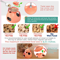 Jouet interactif 4-en-1 pour chat : boule, baguette distributrice de friandises, distributeur de nourriture lente et teaser