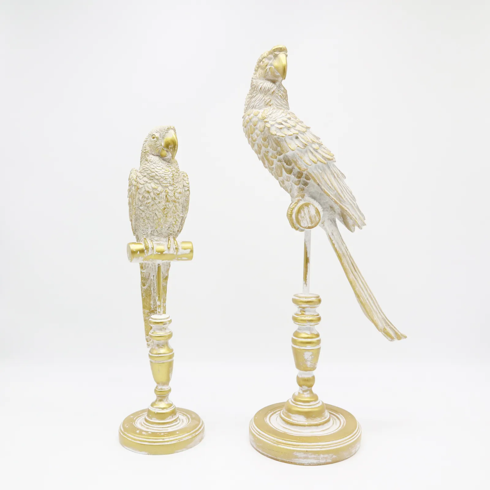 Resin Craft Artificial Resin Parrot Birds Sculpture With Resin Standing Home Decor