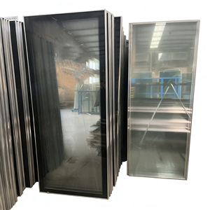 Porte en verre trempé anti-rayures pour vitrine de pâtisserie avec glissière fluide et double conception articulée - Product Image 6