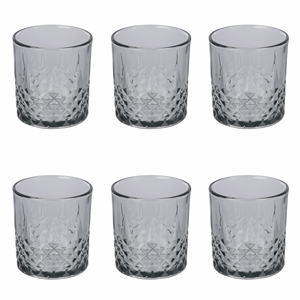 SET DI 6 BICCHIERI 340ML GRIGIO FUMATO - Product Image 1