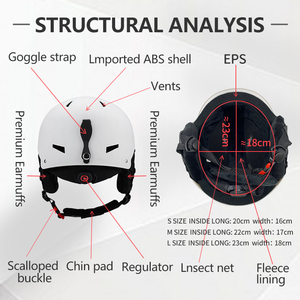 CE1077高品質ホッキョクグマ大人キッズスキーヘルメットカスタムヘルメットステッカーOEMキッズスノーボードヘルメット - Product Image 6