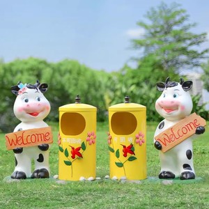 Contenedores <span class=keywords><strong>de</strong></span> <span class=keywords><strong>Basura</strong></span> <span class=keywords><strong>de</strong></span> Fibra <span class=keywords><strong>de</strong></span> Vidrio con Forma <span class=keywords><strong>de</strong></span> Animales <span class=keywords><strong>de</strong></span> Dibujos Animados para Exteriores, Decoraciones para Jardín y Parque, Contenedor <span class=keywords><strong>de</strong></span> <span class=keywords><strong>Basura</strong></span> con Forma <span class=keywords><strong>de</strong></span> Vaca, Conejo y Jirafa - Product Image 3