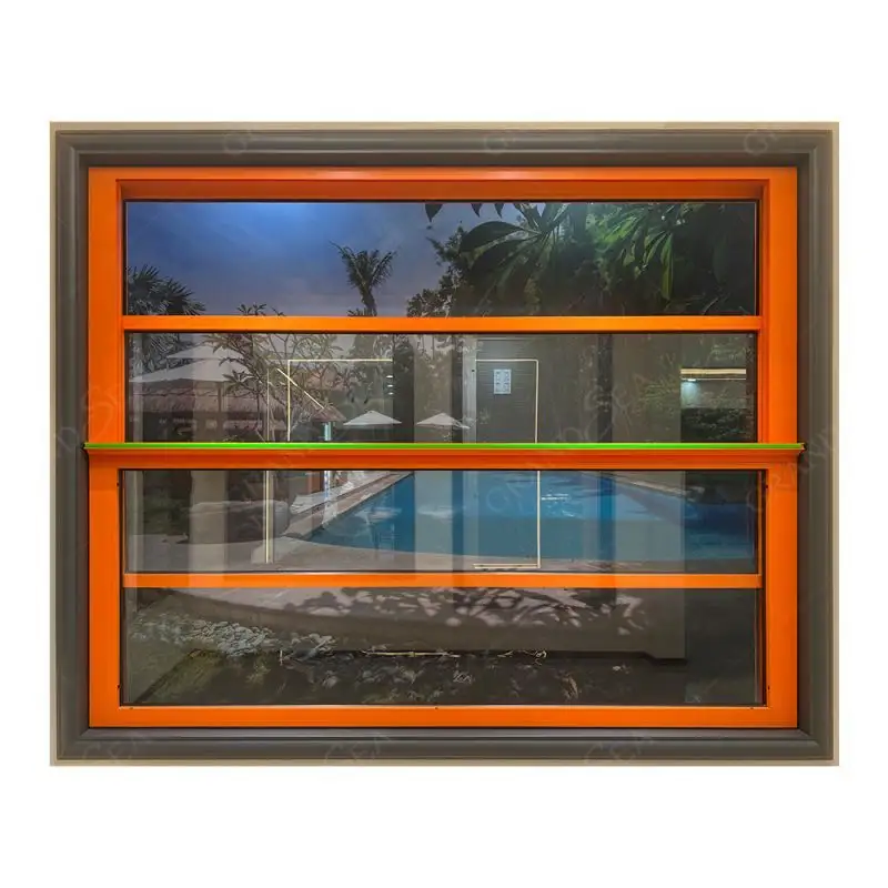 Ventanas colgantes dobles de madera revestidas de aluminio de fábrica Vinilo de estilo americano Ventanas colgantes inteligentes individuales dobles Tamaño 90cm x 120cm