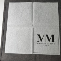 Servilletas de Papel Grueso con Logotipo Personalizado, Servilletas de Papel Blanco Desechables para Cócteles, Bodas, Fiestas y Eventos