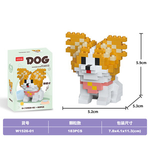 Giáo Dục Xây Dựng Khối Bộ Lắp Ráp Micro Gạch Tự Làm Con Chó Con Mô Hình Động Vật Đồ Chơi Handmade Kết Nối Con Chó Mèo Loạt Trang Trí - Product Image 6
