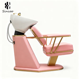 Precio de Fábrica al por Mayor: Silla Moderna de Cuero Sintético con Lavabo Cerámico para Salones de Belleza, Centros de SPA y Masajes, Ecológica - Product Image 3