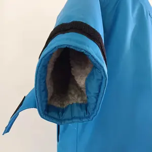 New Design Swim Parka Waterproof Changing Robe For Adults And <strong>Kids</strong> Outdoor Surf Short And Long Sleeves With Warm Fleece Inner - Product Image 5