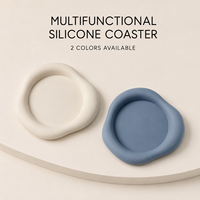Plateau de service en silicone avec rebord surélevé 2-en-1, tapis de table multifonctionnel, support résistant à la chaleur pour bijoux, clés, tasses