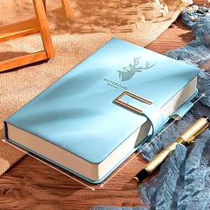 Nhà Máy Giá bìa cứng PU máy tính xách tay siêu dày sáp cảm giác da A5 Tạp Chí biểu tượng tùy chỉnh Nhật Ký máy tính xách tay - Product Image 5
