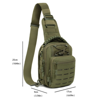 Sac de poitrine tactique imperméable en nylon personnalisé MOLLEEDC, capacité de 20 à 36 L, peut contenir un téléphone, un portefeuille, idéal pour la randonnée, la chasse, les voyages en plein air