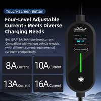 Nouvelle conception, étanche IP66, commande par application, chargeur EV portable 3,5 kW 16A, prise GB/T Type 2 Type 1 EU, écran LCD, charge rapide