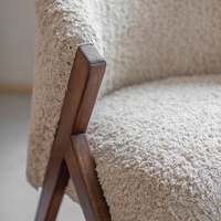 Canapé de loisirs européen canapé de salon salle à manger chaise de chambre moderne canapé en chêne et bois de caoutchouc marron chaise inclinable de style crème