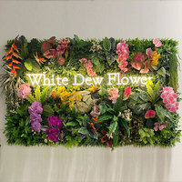Mur végétal artificiel, fleurs artificielles tridimensionnelles, fleurs bioniques en plastique, aménagement paysager artificiel, toile de fond artificielle, ensemble de décoration intérieure