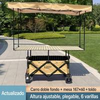Table de stand pliante mobile rouge et noire spéciale pour marché nocturne, avec pare-soleil, pour stand extérieur, vente en gros usine