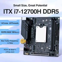 Motherboard Mini ITX ERYING Baru Terintegrasi Intel Core I7 12700H 14C20T DDR4 3200MHz 64GB 3 M.2 NVME Gaming Desktop