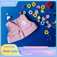 Accessoires de poupée de la série Fantasy, veste et short de 17 cm, vêtements interchangeables pour les 7-14 ans, tissu fabriqué en Chine