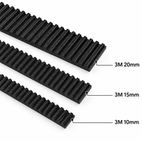 Nouvelle courroie de distribution HTD 3M en PU avec cordon en acier et face à dents en nylon pour machine de gravure/découpe laser CO2, pièces CNC
