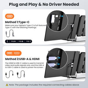 S1 14 "Dual Màn hình máy tính xách tay Extender siêu nhẹ FHD 1080P IPS màn hình di động cho máy tính xách tay - Product Image 6