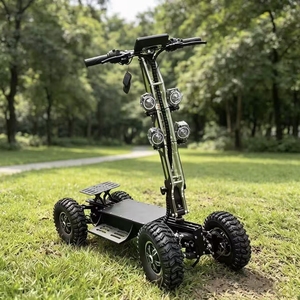 Scooter de 13 Pulgadas y 4 Ruedas, Vehículo Todoterreno de Alta Velocidad 4x4, Scooter Plegable para Patrullaje al Aire Libre, Alto Rendimiento - Product Image 5