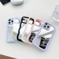 Coque pour Smartphone de Maquillage Miroir Argenté pour iPhone 16 Pro Coque TPU Miroir Transparent Bord Incurvé Compatible pour iPhone 15 14 Pro Max 13
