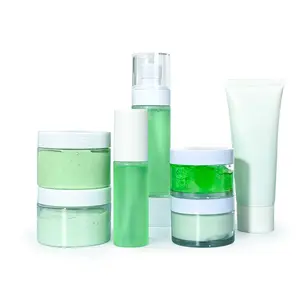 Free Design Private Label Plant Vegan Whitening Organic Green Skincare Kit Anti Acne Tea Tree Cream Skin Care Set