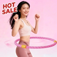 Ağırlıklı Egzersiz Çemberi Yumuşak Yaylı Fitness Halkası Çemberi, Core Çalışması için Katlanabilir Ağırlıklı Çember, Orta Seviye Ev Egzersizi için